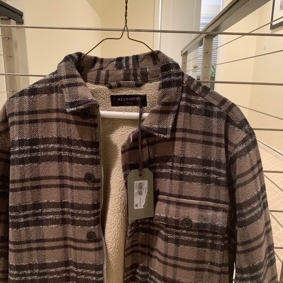 New Allsaints Beulah Sherpa lined shirt - Picture 2 of 8